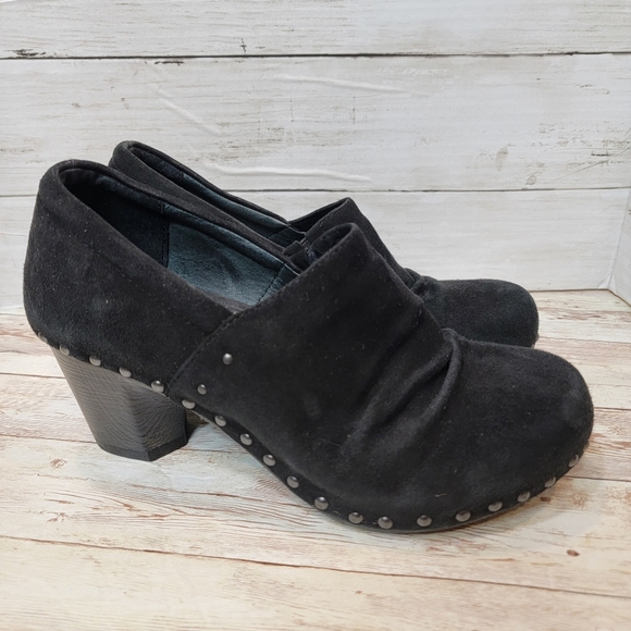 Dansko Nori black suede studded clog heels - Picture 7 of 13